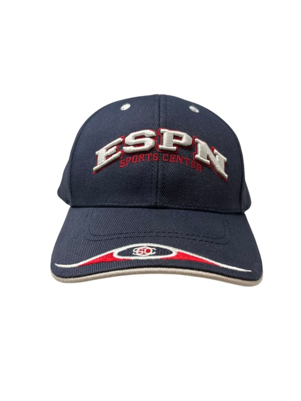 ESPN Sportscenter Strapback Hat Cap Dad Y2K Retro Vintage TV Show Logo Blue